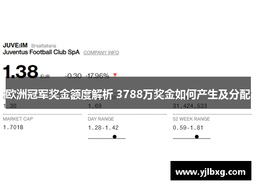 欧洲冠军奖金额度解析 3788万奖金如何产生及分配